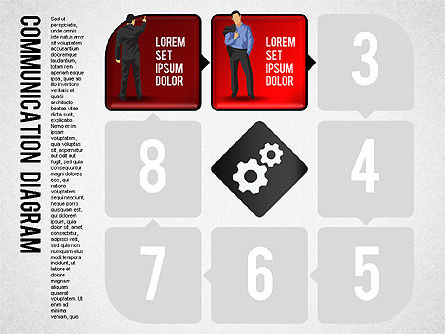 Diagrama de la etapa de comunicación, Diapositiva 3, 01393, Diagramas de la etapa — PoweredTemplate.com