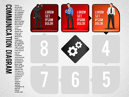 Communication Stage Diagram, Slide 4, 01393, Stage Diagrams — PoweredTemplate.com