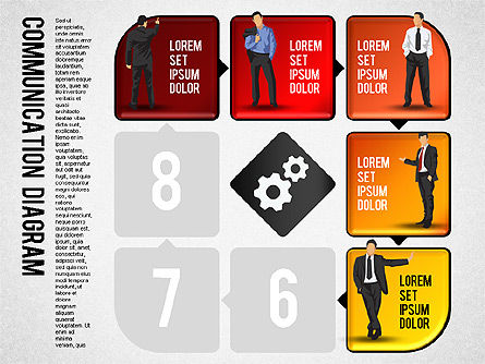 Diagrama de la etapa de comunicación, Diapositiva 6, 01393, Diagramas de la etapa — PoweredTemplate.com