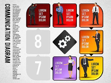 Diagrama de la etapa de comunicación, Diapositiva 7, 01393, Diagramas de la etapa — PoweredTemplate.com