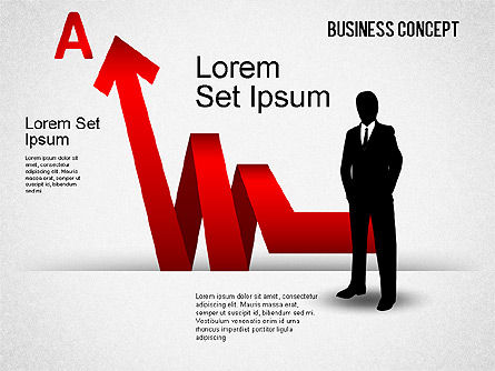 Richtungsdiagramme, PowerPoint-Vorlage, 01395, Business Modelle — PoweredTemplate.com