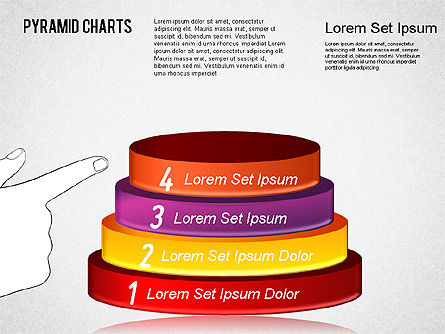 層状ピラミッドツールボックス, スライド 11, 01397, 段階図 — PoweredTemplate.com