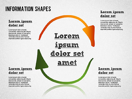 Colored Information Shapes, Slide 10, 01398, Shapes — PoweredTemplate.com