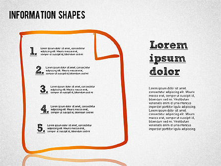 Colored Information Shapes, Slide 11, 01398, Shapes — PoweredTemplate.com