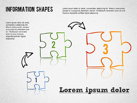 Colored Information Shapes, Slide 5, 01398, Shapes — PoweredTemplate.com