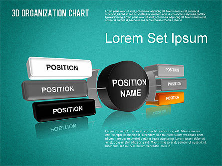 Organigramme 3d, Diapositive 10, 01399, Graphiques organisationnels — PoweredTemplate.com