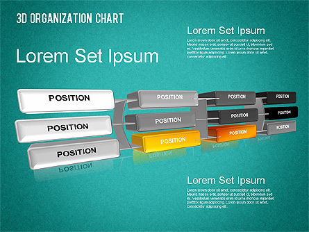 3D Organizational Chart, Slide 16, 01399, Organizational Charts — PoweredTemplate.com