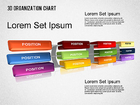 3D Organizational Chart, Slide 8, 01399, Organizational Charts — PoweredTemplate.com