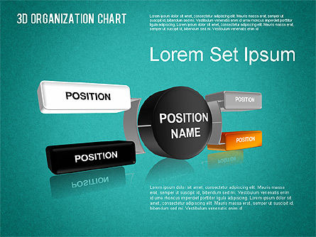 Organigramme 3d, Diapositive 9, 01399, Graphiques organisationnels — PoweredTemplate.com