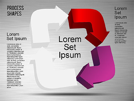 Boîte à outils de formes de processus 3D, Diapositive 2, 01400, Schémas de procédés — PoweredTemplate.com