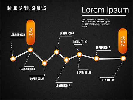 Ensemble de formes d'infographie, Diapositive 14, 01404, Modèles commerciaux — PoweredTemplate.com