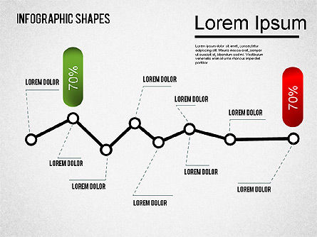 Ensemble de formes d'infographie, Diapositive 3, 01404, Modèles commerciaux — PoweredTemplate.com