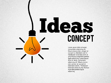Ideen Konzept, PowerPoint-Vorlage, 01406, Ablaufdiagramme — PoweredTemplate.com