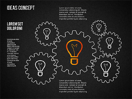 아이디어 개념, 슬라이드 14, 01406, 단계 도표 — PoweredTemplate.com
