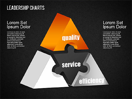 Gráficos de liderança, Deslizar 11, 01407, Diagramas de Etapas — PoweredTemplate.com