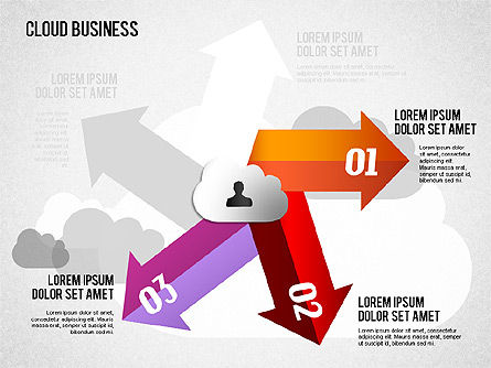 Cloud-Business-Diagramm, Folie 7, 01409, Prozessdiagramme — PoweredTemplate.com