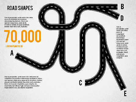 Road Shapes, Slide 11, 01419, Shapes — PoweredTemplate.com