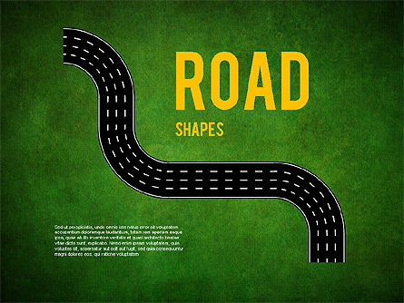 Road Shapes, Slide 13, 01419, Shapes — PoweredTemplate.com