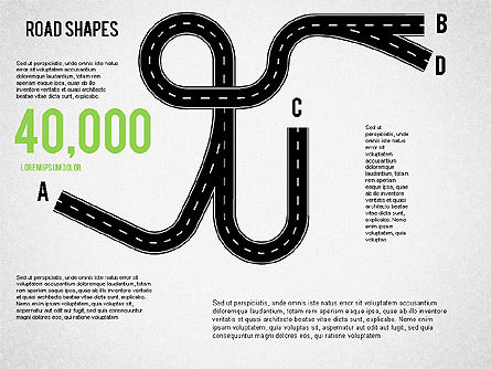 Road Shapes, Slide 9, 01419, Shapes — PoweredTemplate.com