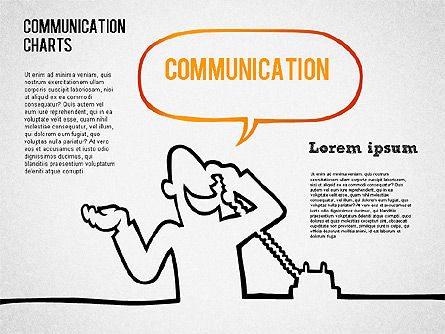 Chart Comunicazione, Modello PowerPoint, 01420, Modelli di lavoro — PoweredTemplate.com