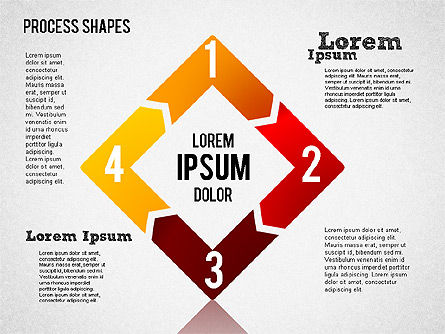 Formar formas geométricas, Diapositiva 10, 01423, Diagramas de proceso — PoweredTemplate.com
