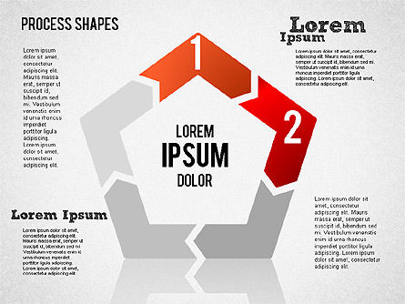Formar formas geométricas, Diapositiva 12, 01423, Diagramas de proceso — PoweredTemplate.com
