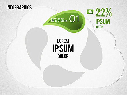 Infografía de computación en la nube, Diapositiva 10, 01425, Plantillas de presentación — PoweredTemplate.com
