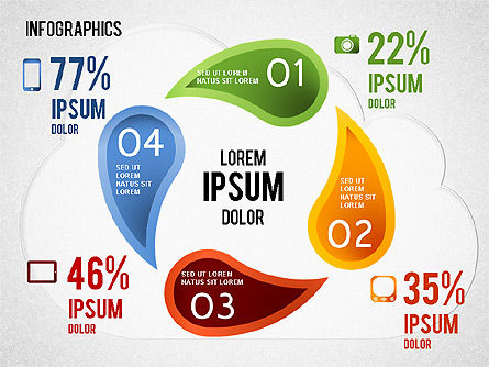 Infografía de computación en la nube, Diapositiva 13, 01425, Plantillas de presentación — PoweredTemplate.com