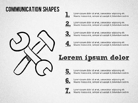 Formes de style croquis, Diapositive 6, 01426, Formes — PoweredTemplate.com