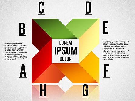 Formes de style Origami, Diapositive 2, 01427, Schémas de procédés — PoweredTemplate.com
