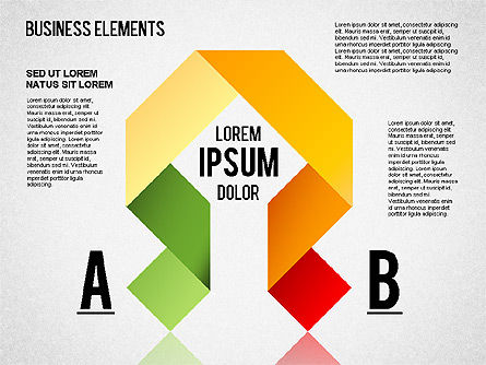 Formes de style Origami, Diapositive 3, 01427, Schémas de procédés — PoweredTemplate.com