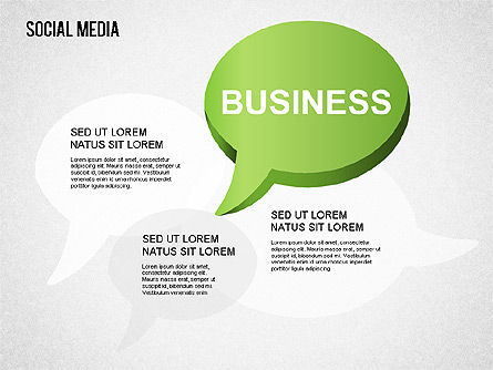 소셜 미디어 단어 구름 및 다이어그램, 슬라이드 11, 01432, 비즈니스 모델 — PoweredTemplate.com