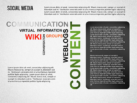 Nube di parola e gli schemi di social media, Slide 14, 01432, Modelli di lavoro — PoweredTemplate.com