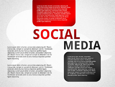 Social media word cloud en diagrammen, Dia 2, 01432, Businessmodellen — PoweredTemplate.com