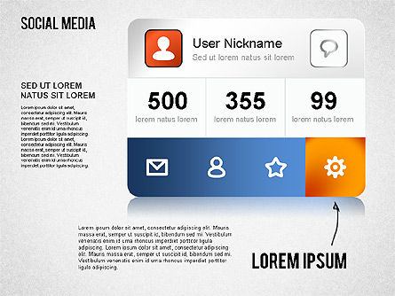 Social media word cloud en diagrammen, Dia 6, 01432, Businessmodellen — PoweredTemplate.com