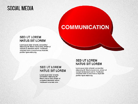 N ° de mots et diagrammes de mots-clés en médias sociaux, Diapositive 9, 01432, Modèles commerciaux — PoweredTemplate.com