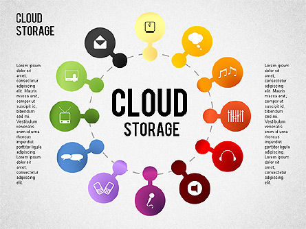 Cloud Storage Infographics, 01433, Business Models — PoweredTemplate.com