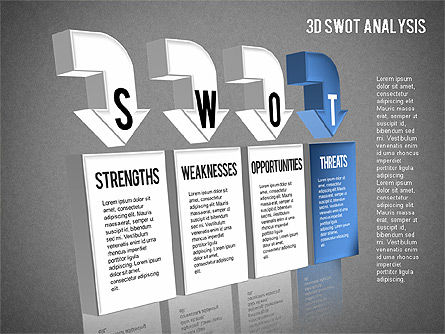 3D SWOT Analysis Diagram, Slide 14, 01438, Business Models — PoweredTemplate.com