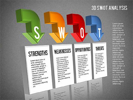 3D SWOT Analysis Diagram, Slide 15, 01438, Business Models — PoweredTemplate.com