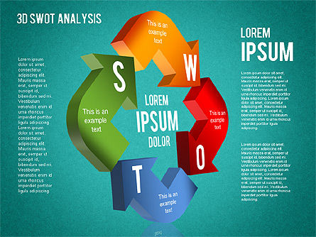 3D SWOT Analysis Diagram, Slide 6, 01438, Business Models — PoweredTemplate.com