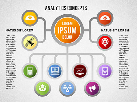 Bagan Konsep Analytics, Slide 4, 01439, Model Bisnis — PoweredTemplate.com