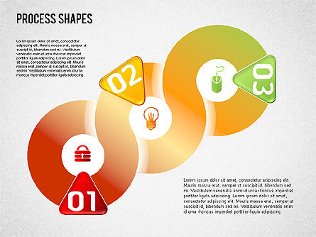 Grafici a torta con diagrammi di processo, Slide 11, 01442, Modelli di lavoro — PoweredTemplate.com