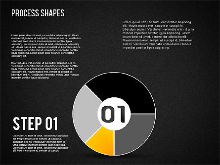 Pie Charts with Process Diagrams, Slide 12, 01442, Business Models — PoweredTemplate.com