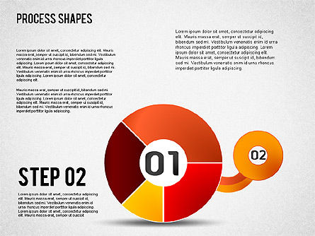 Cartes à tranches avec diagrammes de processus, Diapositive 2, 01442, Modèles commerciaux — PoweredTemplate.com