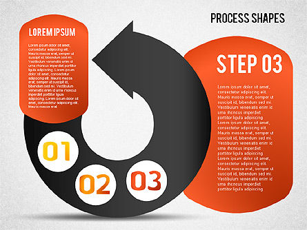Grafici a torta con diagrammi di processo, Slide 8, 01442, Modelli di lavoro — PoweredTemplate.com