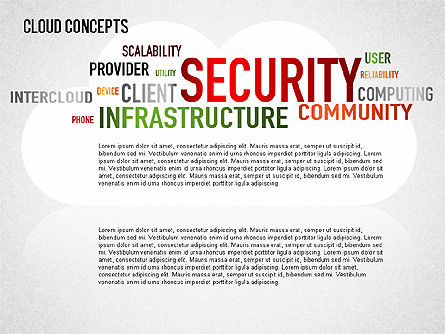 Diagramme de nuage de mots, Diapositive 3, 01443, Modèles commerciaux — PoweredTemplate.com