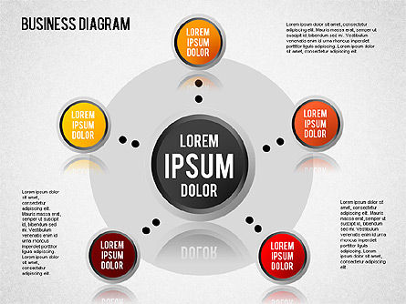 Diagram Dan Bentuk Ditetapkan, Templat PowerPoint, 01444, Model Bisnis — PoweredTemplate.com