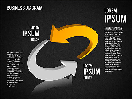 Diagram Dan Bentuk Ditetapkan, Slide 12, 01444, Model Bisnis — PoweredTemplate.com