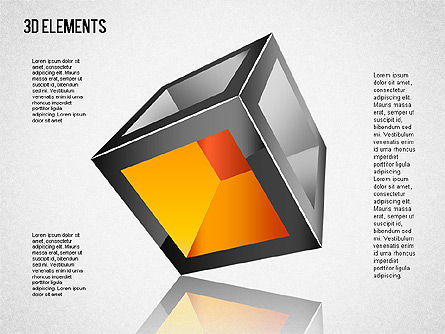 Boîte à outils à formes 3D, Modele PowerPoint, 01445, Formes — PoweredTemplate.com