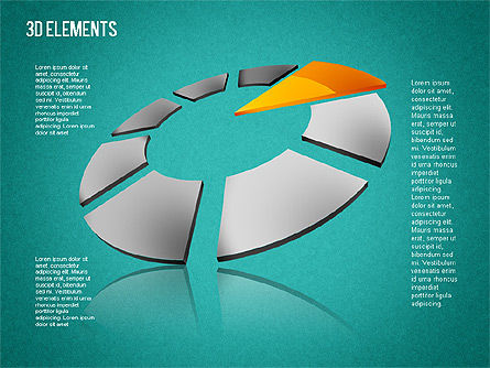 Caja de herramientas de formas 3D, Diapositiva 10, 01445, Formas — PoweredTemplate.com